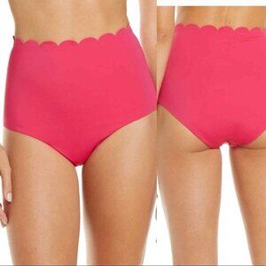 𝅺CHELSEA28 High Waist Scalloped Pink Bikini Bottoms Womens Sz Xlarge BNWOT